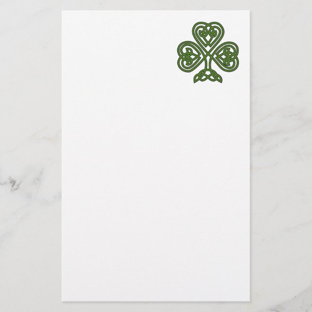 Papelería Shamrock celta - Día de St Patricks (Anverso)