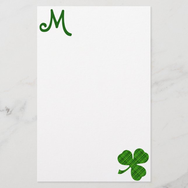 Papelería Shamrock Green Plaid (Anverso)
