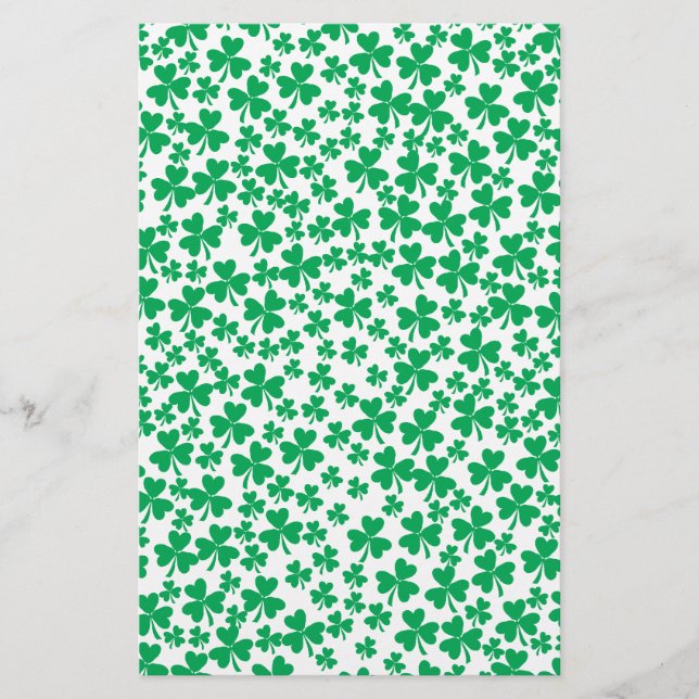 Papelería Shamrock para el Día de San Patricio (Anverso)