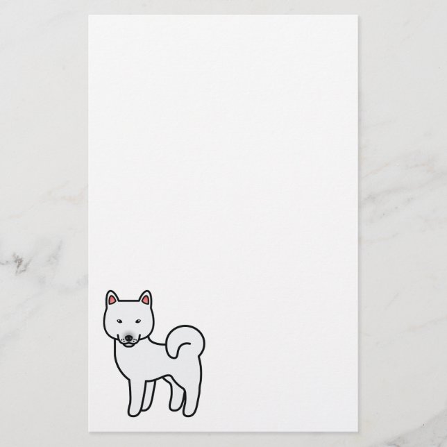 Papelería Shiba Inu Blanco (Anverso)