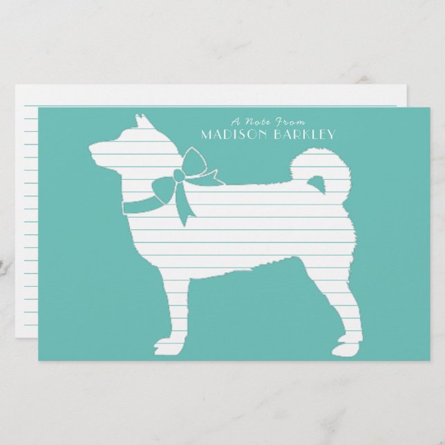 Papelería Shiba Inu Dog Puppy (Anverso / Reverso)