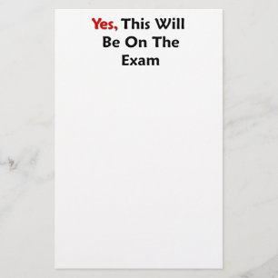 Papelería Sí, esto estará en el examen