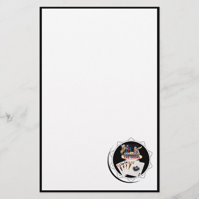 Papelería Signo de bienvenida Chip de póquer negro (Anverso)