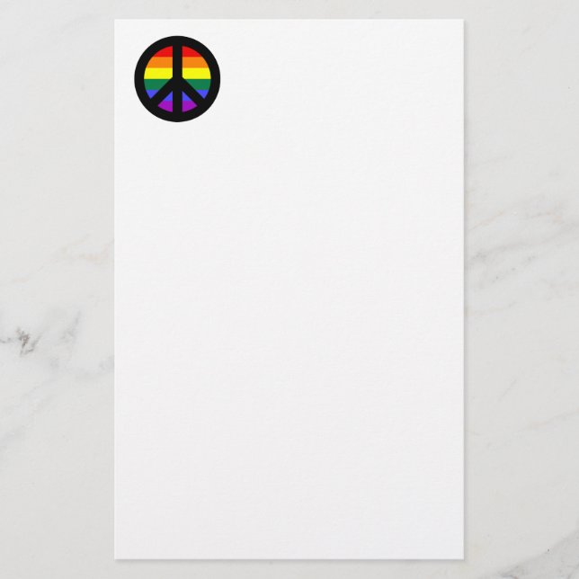 Papelería Signo de paz arcoiris (Anverso)