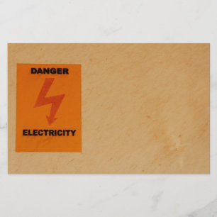 Papelería Signo de peligro de electricidad