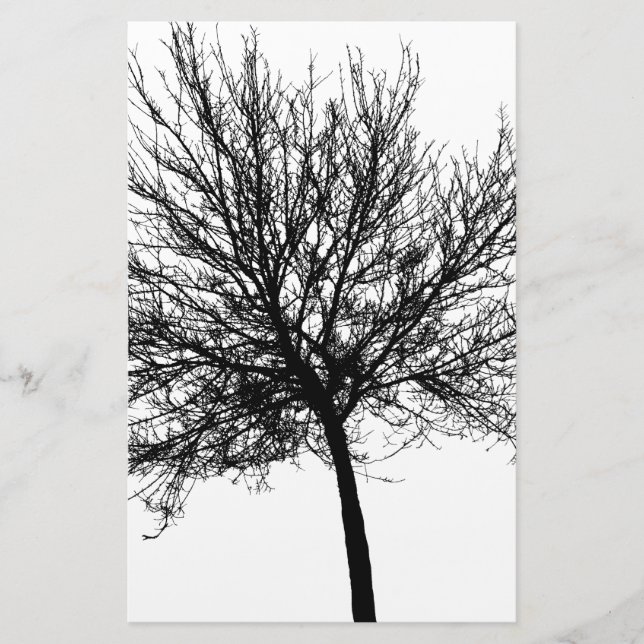Papelería Silhouette de árbol (Anverso)