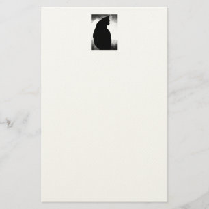 Papelería Silhouette de gato negro