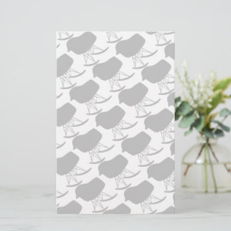 Papelería Silhouette de la silla de la silla del patrón gris