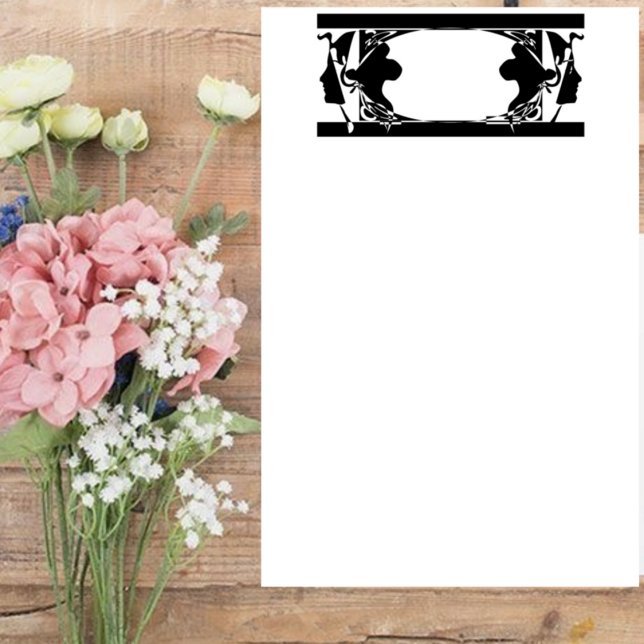 Papelería Silouette de las damas de Art Nouveau (Subido por el creador)