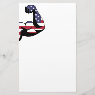 Papelería Silueta americana del bíceps del músculo