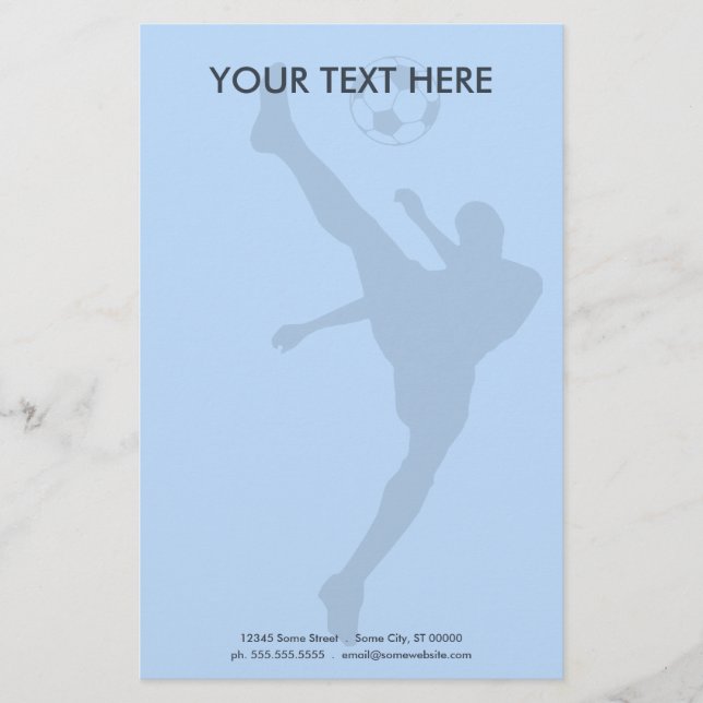 Papelería silueta de fútbol (Anverso)