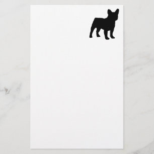 Papelería silueta del bulldog francés