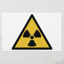 Papelería Símbolo de advertencia de radiación (peligro radia