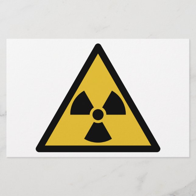 Papelería Símbolo de advertencia de radiación (peligro radia (Anverso)