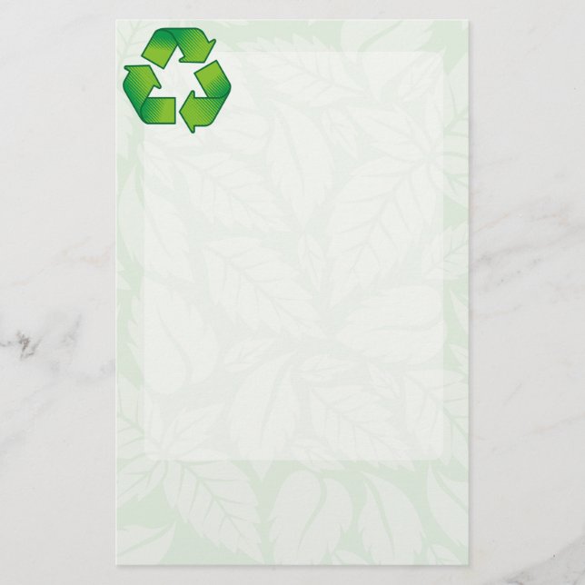 Papelería Símbolo de reciclaje (Anverso)