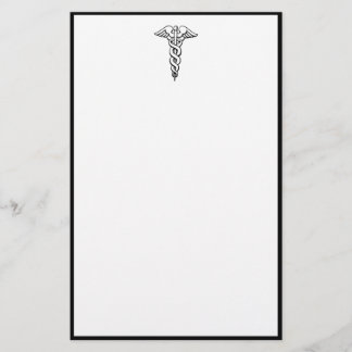 Papelería Símbolo médico de Caduceus