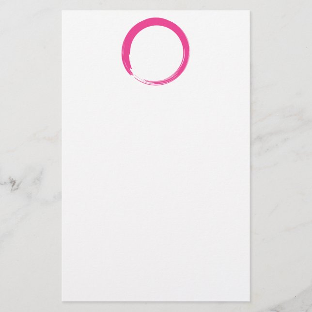Papelería Símbolo rosa de zen / círculo de entrelazado (Anverso)