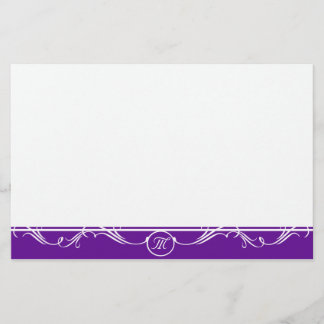 Papelería Simple Ornate Purple Monogramado
