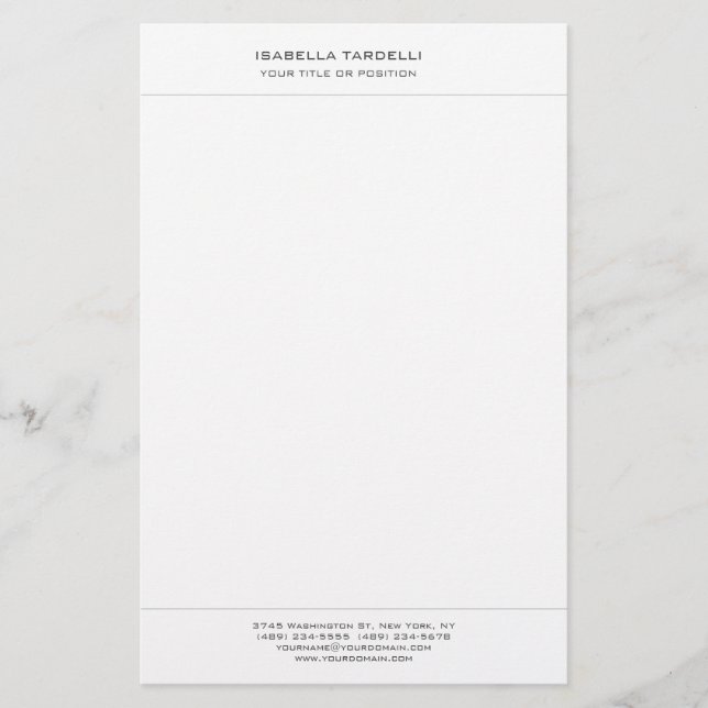 Papelería Simple profesional Minimalista moderno (Anverso)
