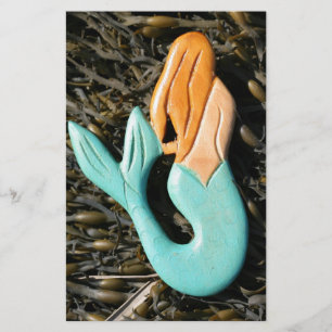 Papelería sirena azul estacionada