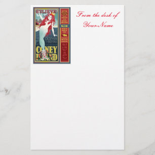 Papelería sirena redheaded de la isla de conejo
