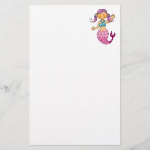Papelería Sirena rosada linda