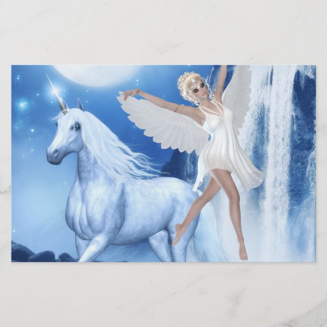 Papelería Sky Faerie Aspárrs y Unicorn (Anverso)