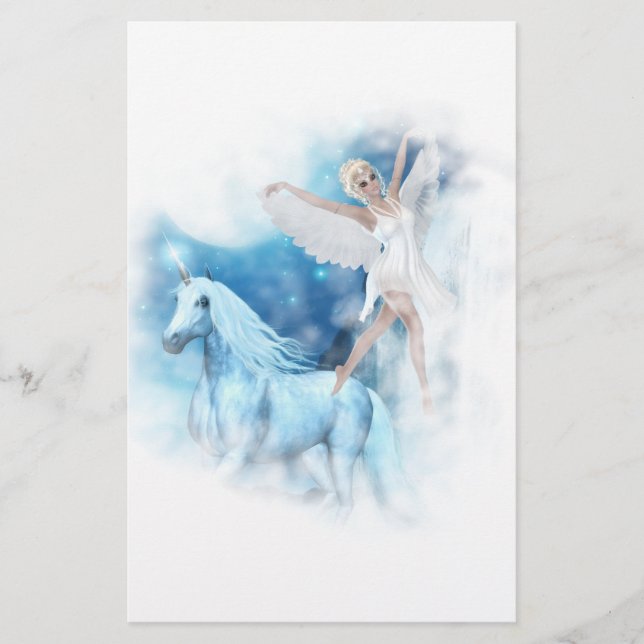 Papelería Sky Faerie Aspárrs y Unicorn Vignette (Anverso)