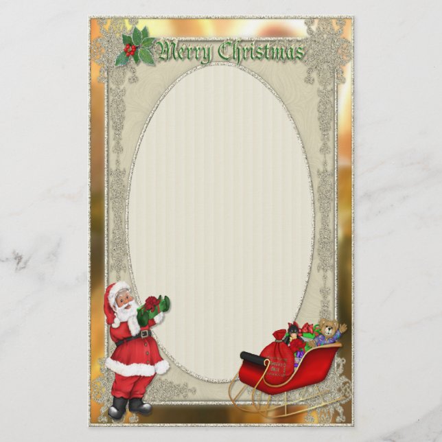 Papelería Sleigh de Santa (Anverso)
