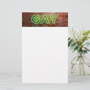 Papelería SlipperyJoe iluminó el letrero de neón gay brillan