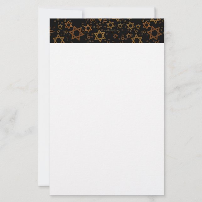 Papelería SlipperyJoe's estrella de David temática de Hanukk (Anverso)