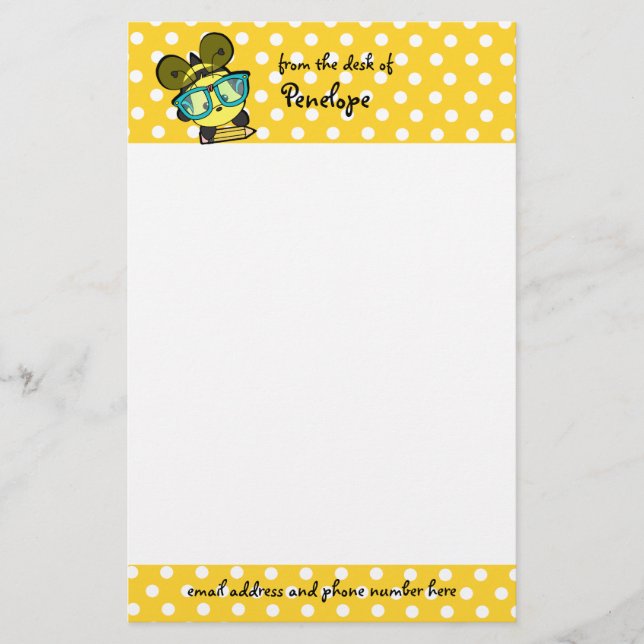 Papelería Smarty Bee (Anverso)