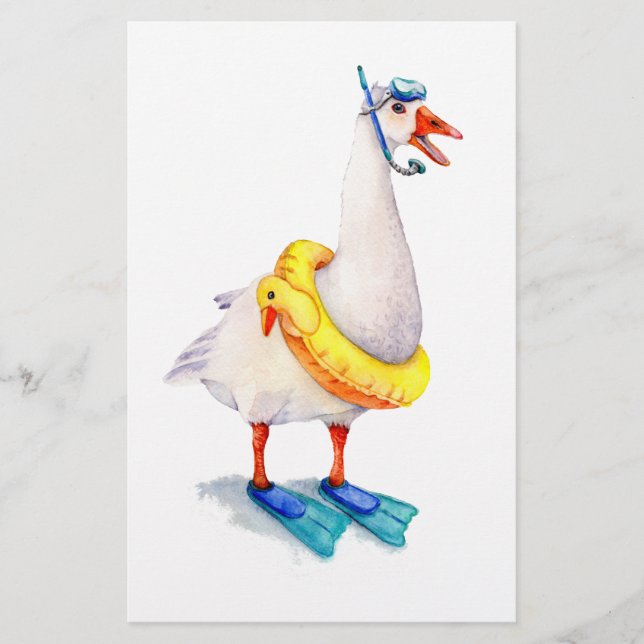 Papelería Snorkeling White Goose (Anverso)