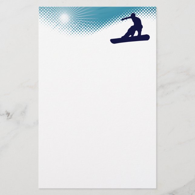 Papelería snowboard alto (Anverso)