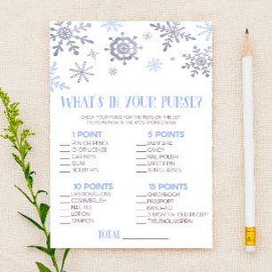 Papelería Snowflake ¿Qué hay en el juego de Baby Shower en b