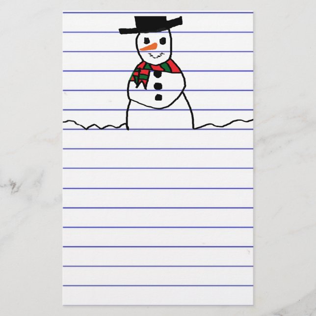 Papelería Snowman (Anverso)