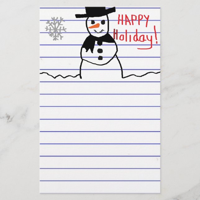 Papelería Snowman (Anverso)