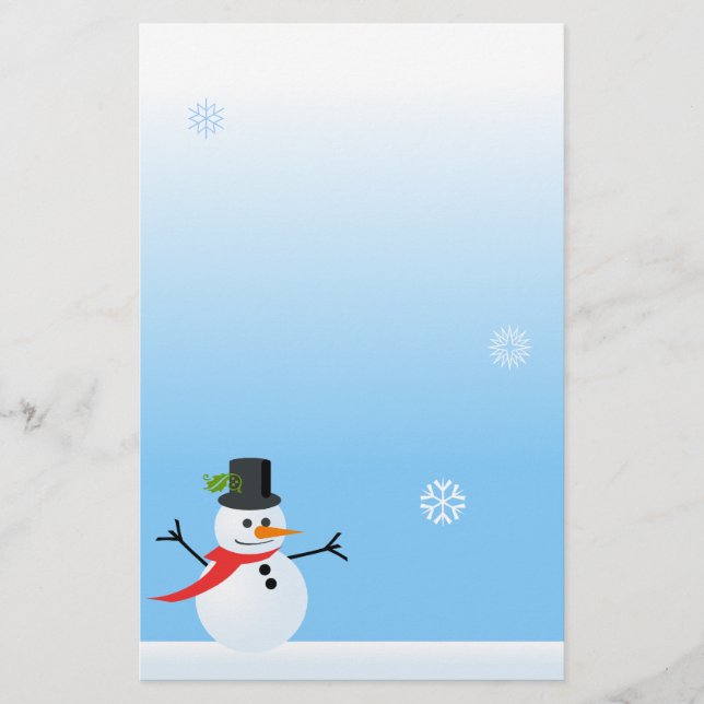 Papelería Snowman (Anverso)