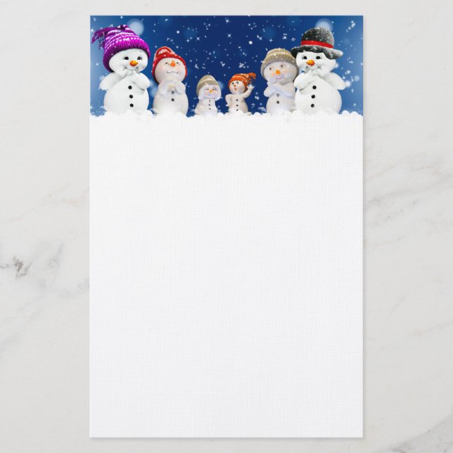 Papelería Snowmen (Anverso)