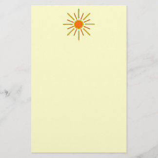 Papelería Sol del verano. Amarillo y naranja