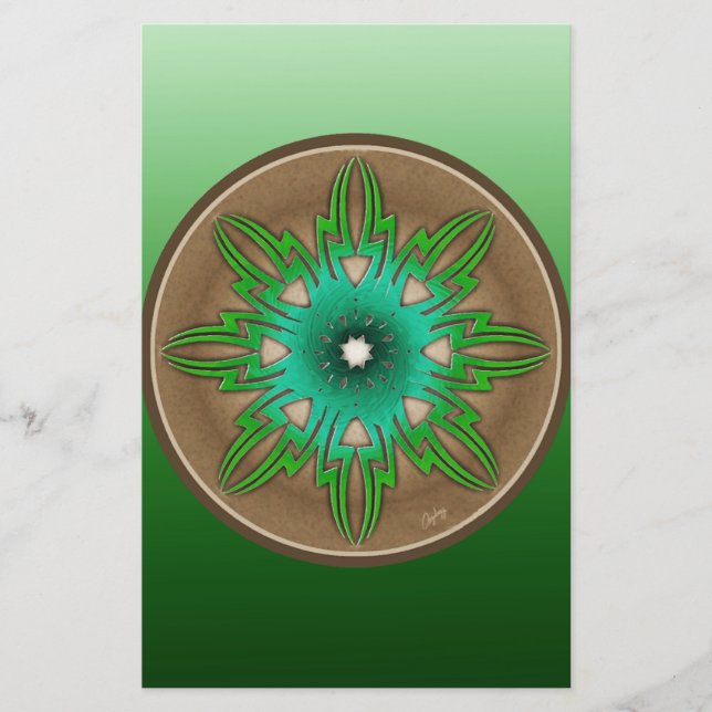Papelería Sol verde (Anverso)