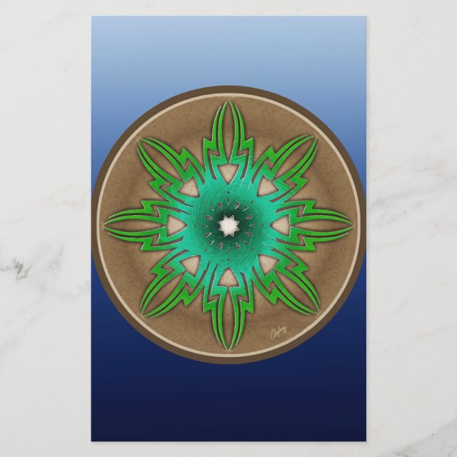 Papelería Sol verde (Anverso)