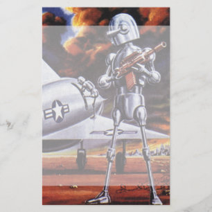 Papelería Soldados militares del robot de la ciencia ficció