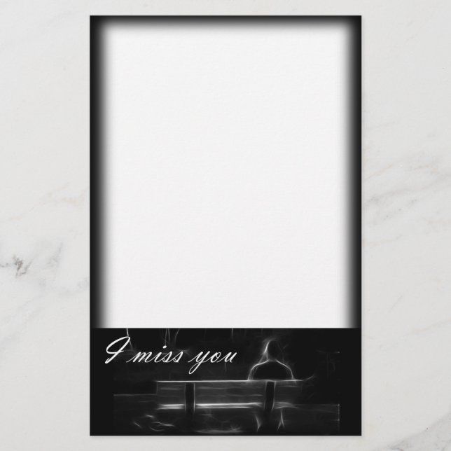 Papelería Solo en un banco de parque (Anverso)