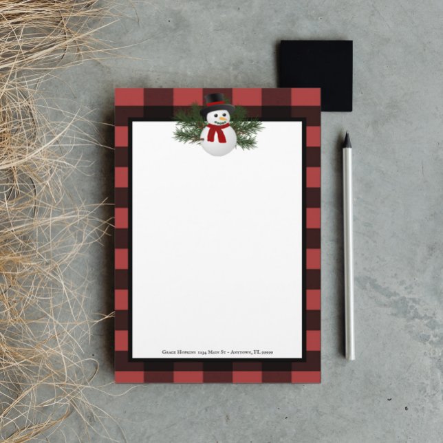 Papelería Sonriente Búfalo de Snowman personalizado (Subido por el creador)