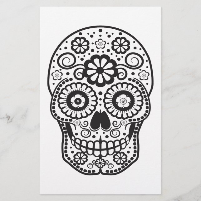 Papelería Sonriente Sugar Skull (Anverso)