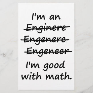 Papelería Soy ingeniero que soy bueno en la matemáticas