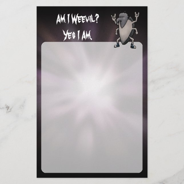 Papelería Soy Weevil Funny Heavy Metalizado Stationery (Anverso)