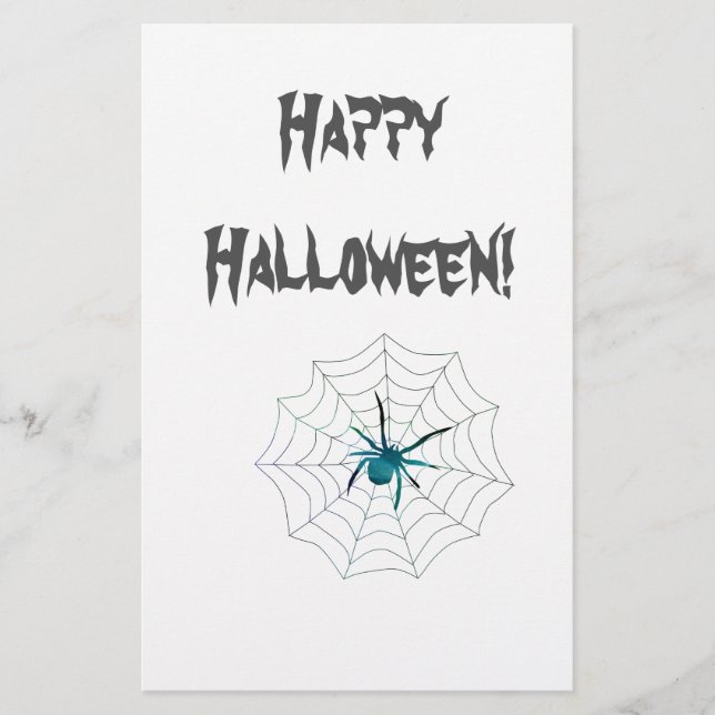 Papelería Spider Happy Halloween! (Anverso)