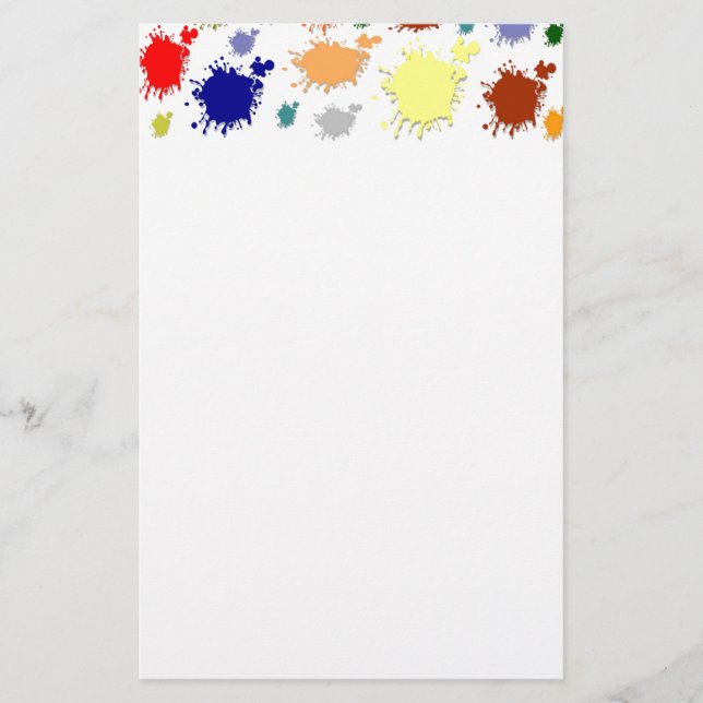 Papelería Splash Paint Stationery (Anverso)